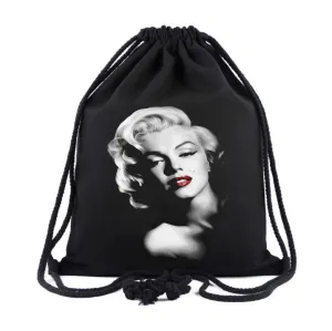 Marilyn Monroe Cotton Student Backpack School Bag Shopping Drawstring Bags