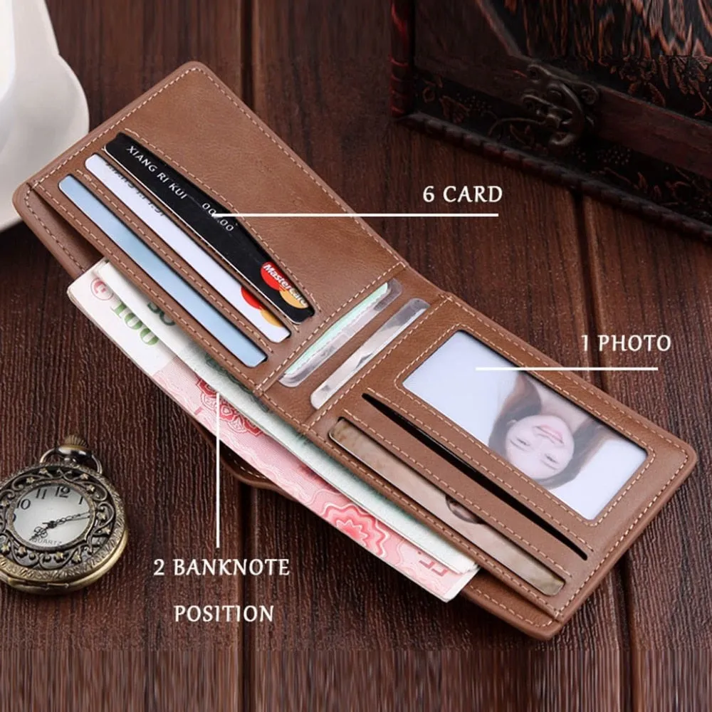 Men Wallets Small Money Purses Vintage Men's Simple