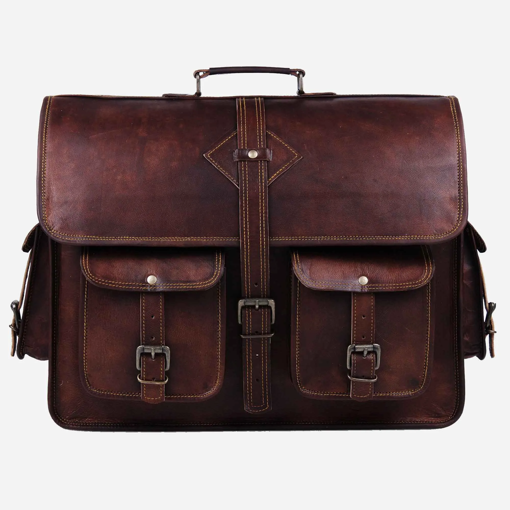 Men’s Vintage Leather Messenger Bag
