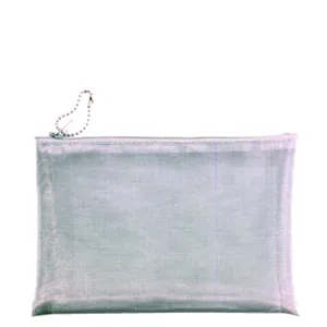 Mesh Silver Wire Travel Cosmetic Bag  5 X 7" Walker