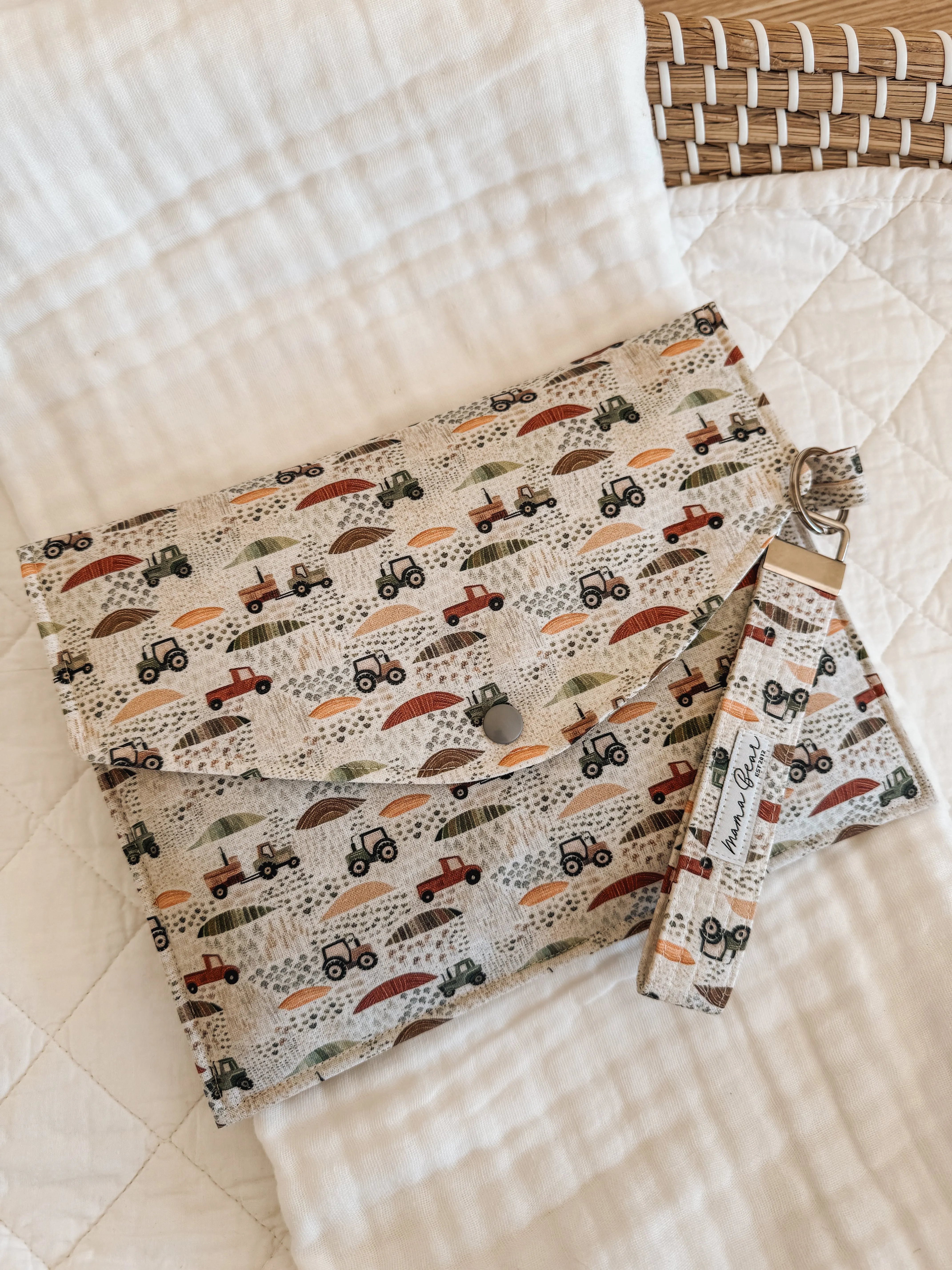 Nappy Wallet (with Zip Pocket) | Farm Fields