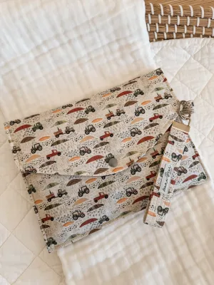 Nappy Wallet (with Zip Pocket) | Farm Fields