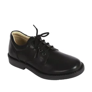 Petasil School Shoes | Marcus | Black Leather
