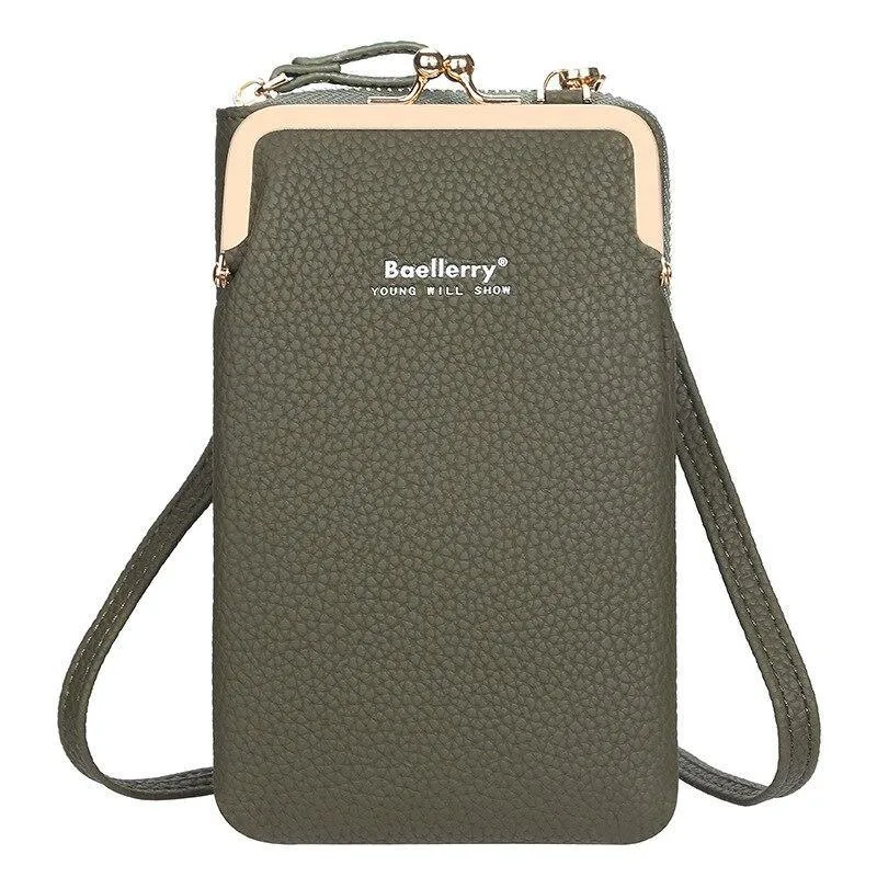 Phone-Sized Women's PU Leather Cellphone Clutch