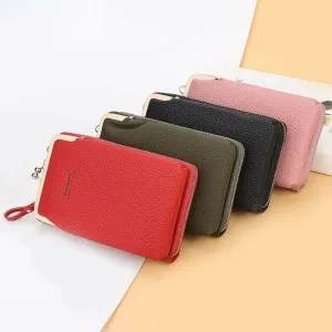 Phone-Sized Women's PU Leather Cellphone Clutch