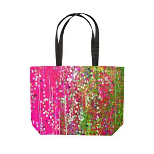 Pink & Green Canvas Tote