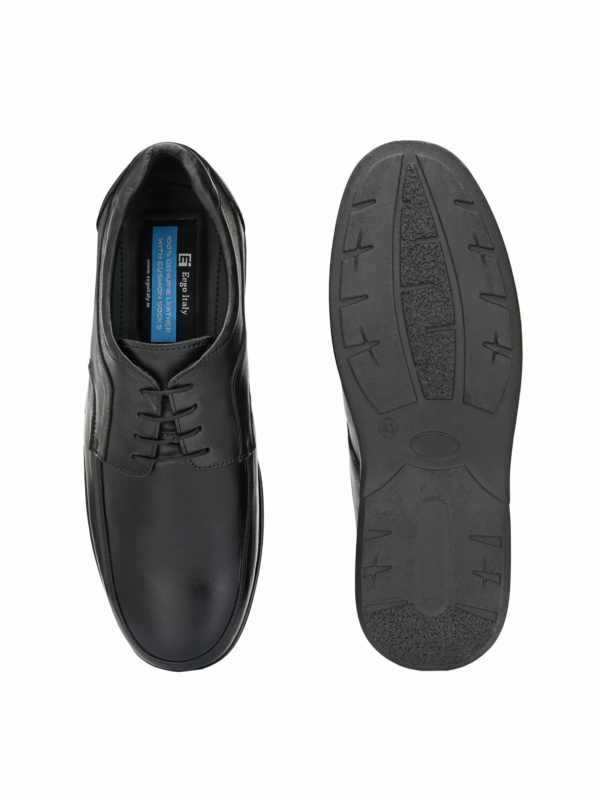 Plus Size Genuine Leather Wide Fit Lace Up Formal Shoes GT-1