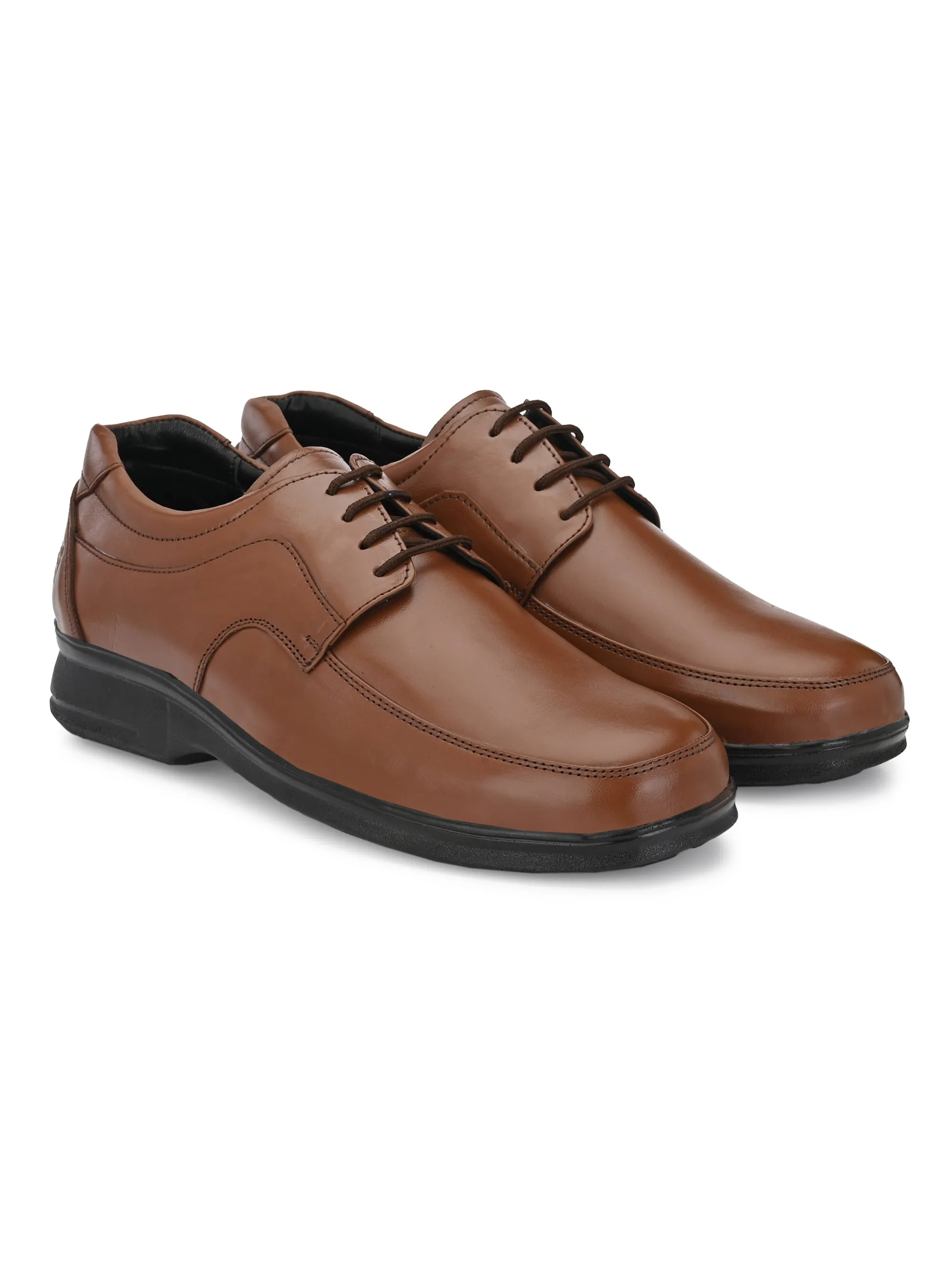 Plus Size Genuine Leather Wide Fit Lace Up Formal Shoes GT-1