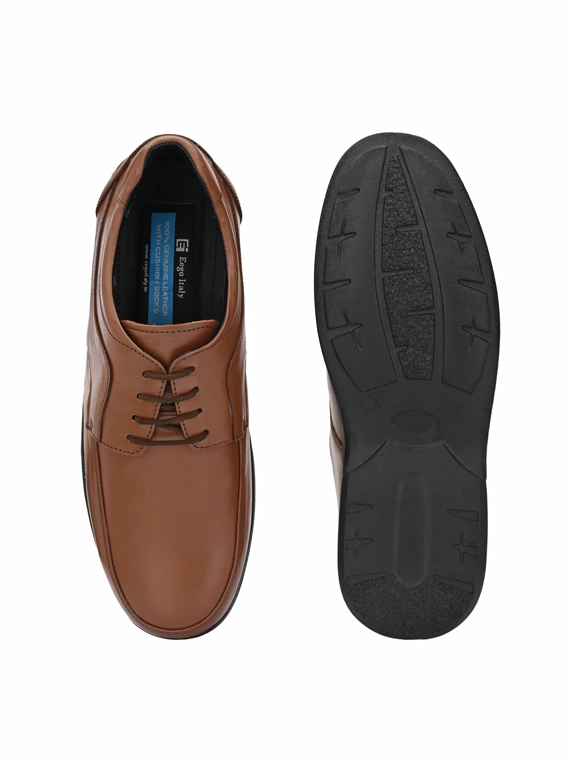 Plus Size Genuine Leather Wide Fit Lace Up Formal Shoes GT-1