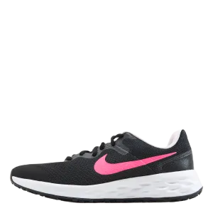 Revolution 6 Big Kids' Road Running Shoes BLACK/HYPER PINK-PINK FOAM