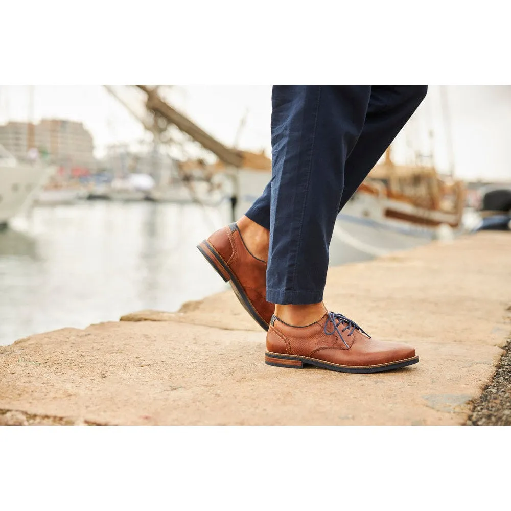 Rieker 13516-22 Mens Brown Leather Lace Up Shoes