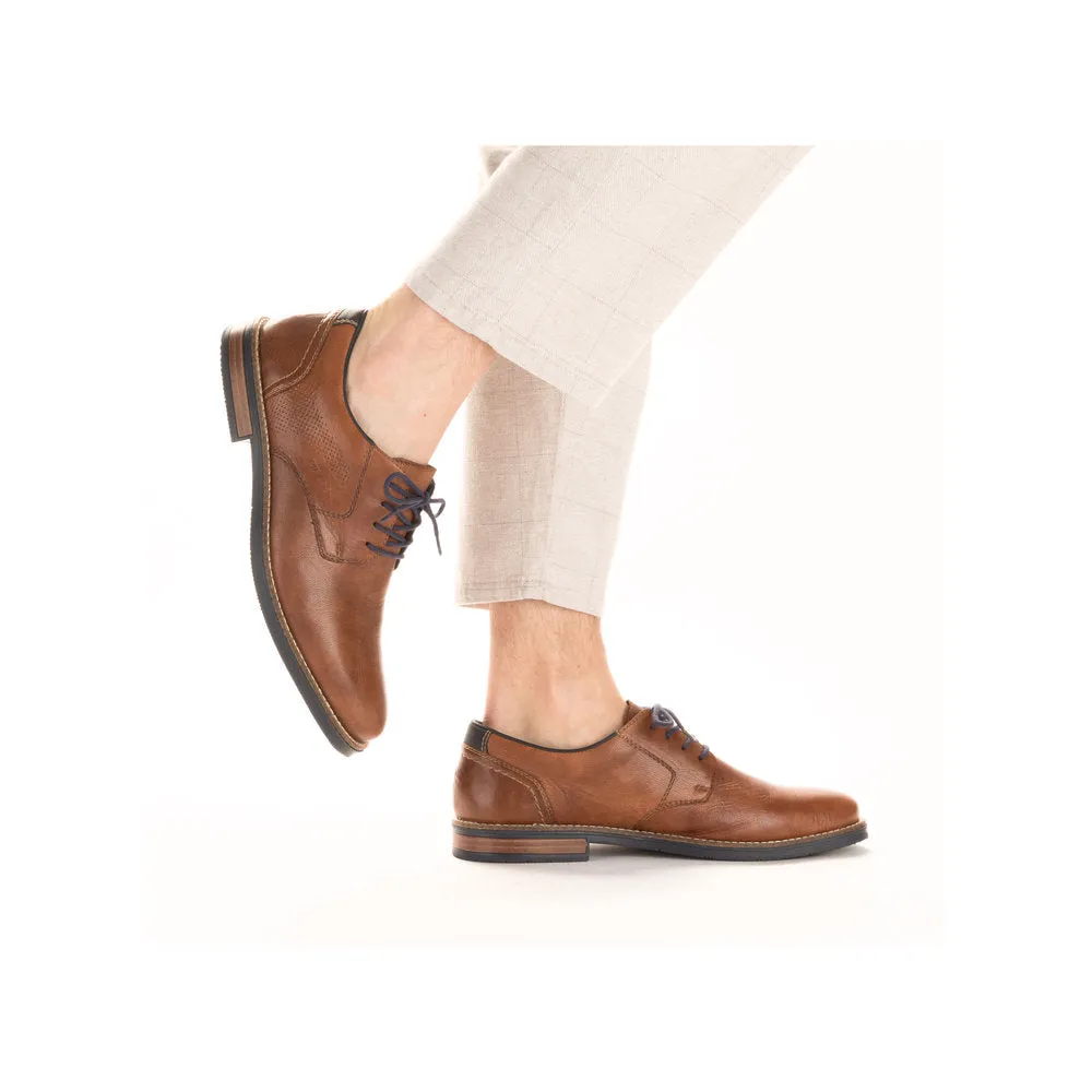 Rieker 13516-22 Mens Brown Leather Lace Up Shoes