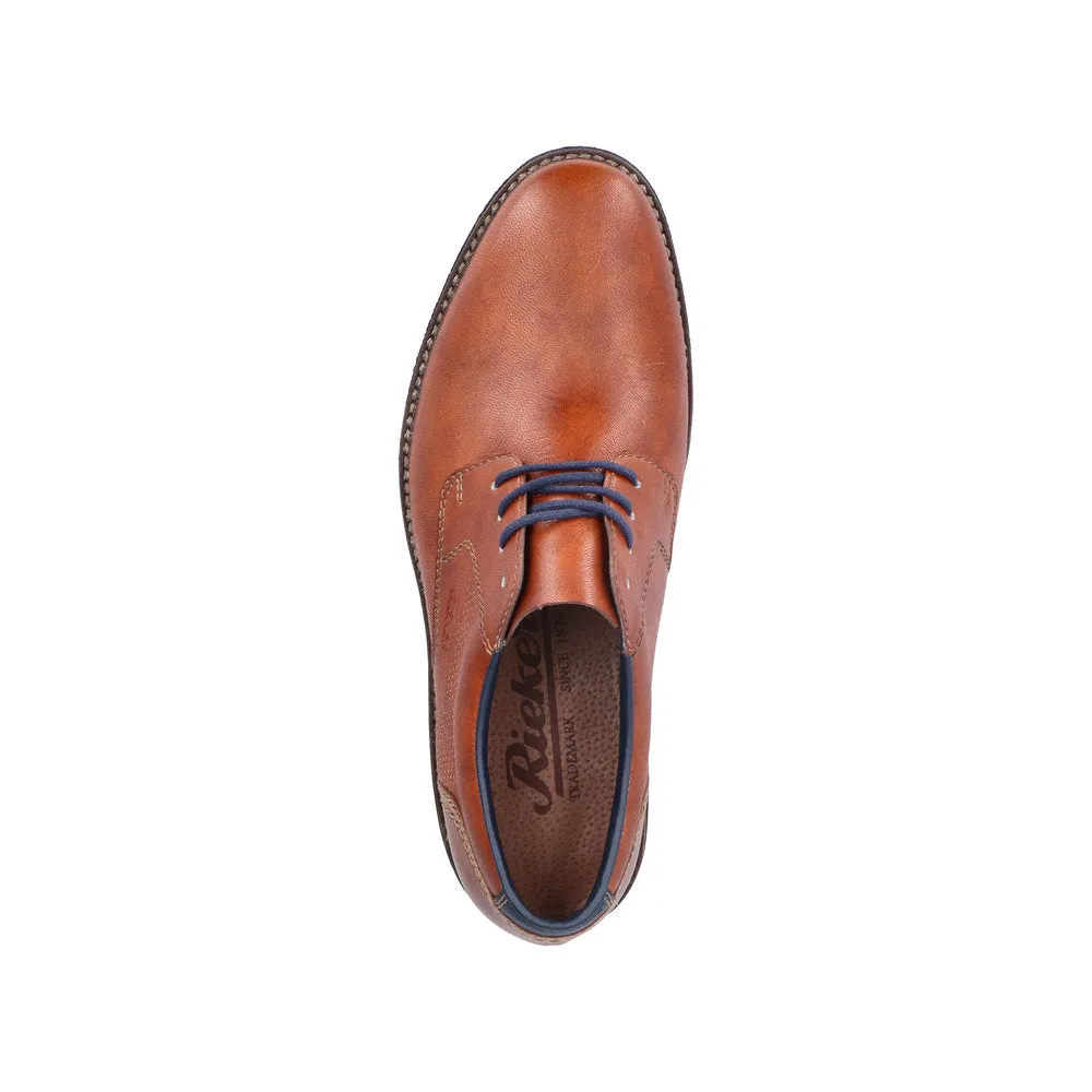 Rieker 13516-22 Mens Brown Leather Lace Up Shoes