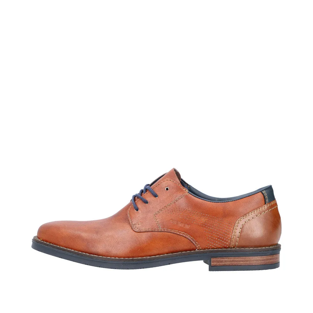 Rieker 13516-22 Mens Brown Leather Lace Up Shoes