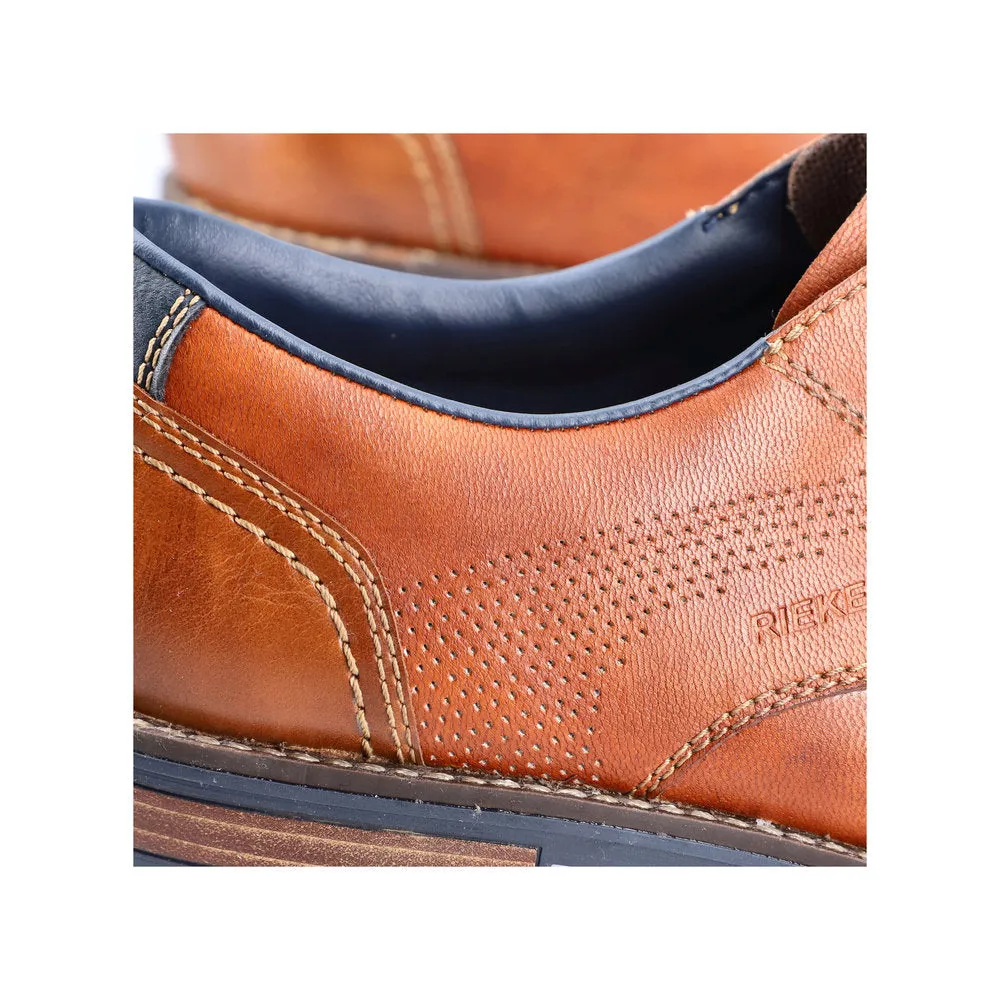 Rieker 13516-22 Mens Brown Leather Lace Up Shoes