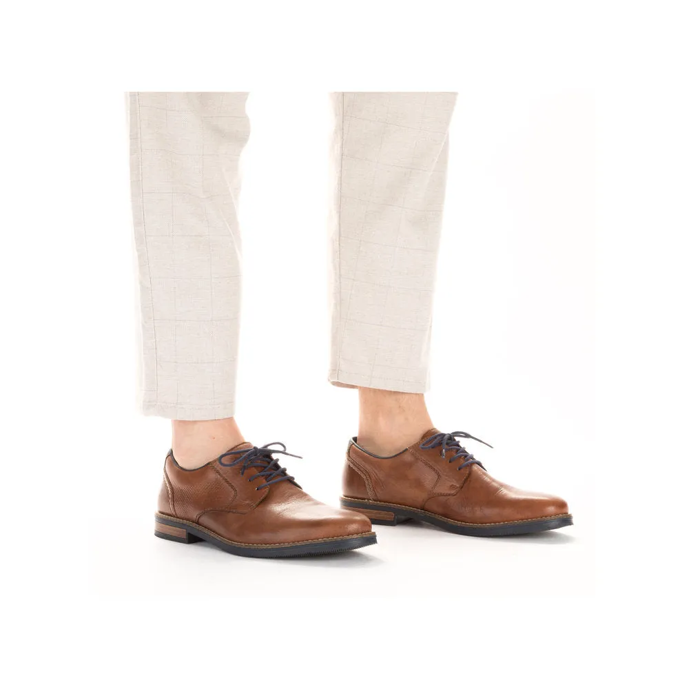 Rieker 13516-22 Mens Brown Leather Lace Up Shoes