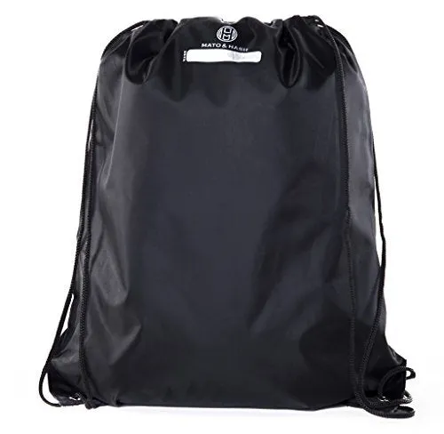 Soccer Party Favors | Soccer Drawstring Backpacks for Birthday Parties, Team events, and much more! - 6PK Black CA2500SOCCER S6