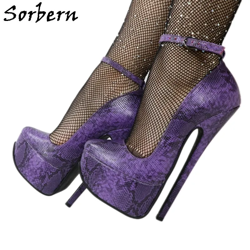 Sorbern Colorful Snake Women Pump Shoes Sissy Boy Gey 8In Shoe For Crossdressers Play Fun In Bed Couples Wife High Heels Custom