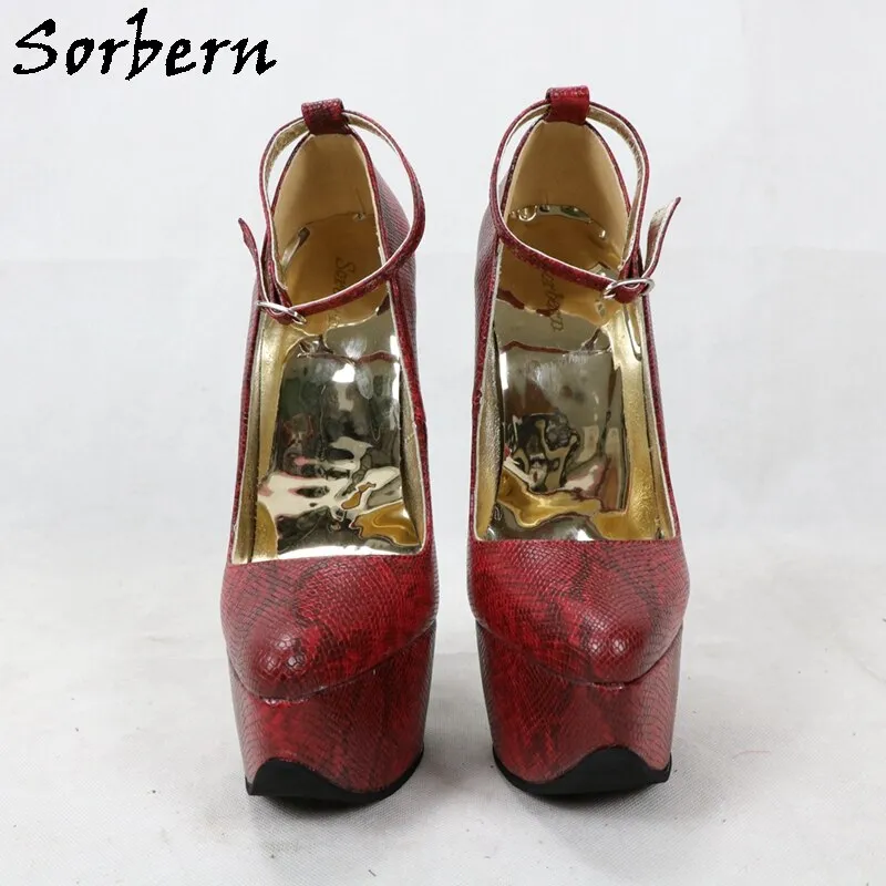 Sorbern Colorful Snake Women Pump Shoes Sissy Boy Gey 8In Shoe For Crossdressers Play Fun In Bed Couples Wife High Heels Custom