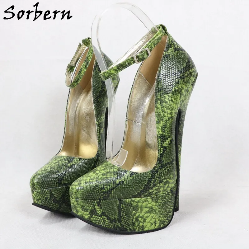 Sorbern Colorful Snake Women Pump Shoes Sissy Boy Gey 8In Shoe For Crossdressers Play Fun In Bed Couples Wife High Heels Custom