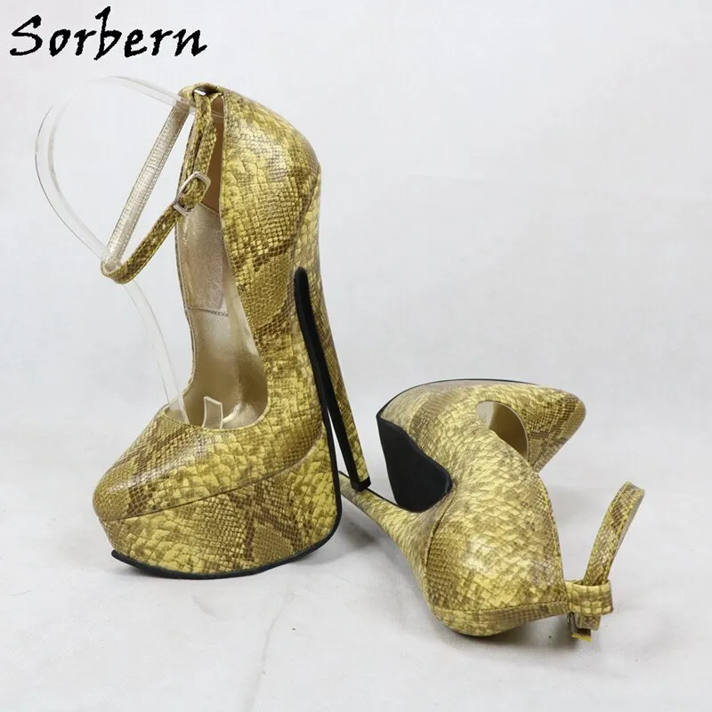 Sorbern Colorful Snake Women Pump Shoes Sissy Boy Gey 8In Shoe For Crossdressers Play Fun In Bed Couples Wife High Heels Custom