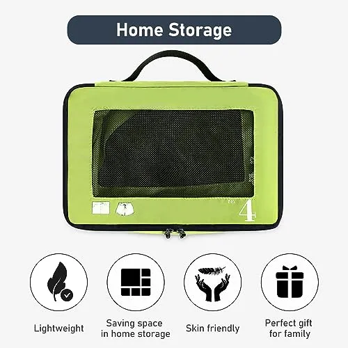 Suitcase Organiser, Packing Cubes, 7-Piece Suitcase Organiser Set, Packing Cube, Pet Recycled Packing Bags for Suitcases, Suitcase Organiser for Backpack, Shoe Bag, Clothes Bags for Suitcases