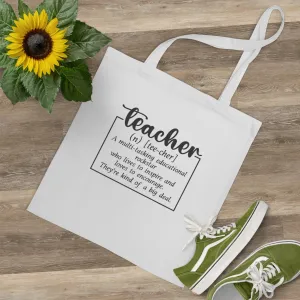 Teacher Definition Tote Bag