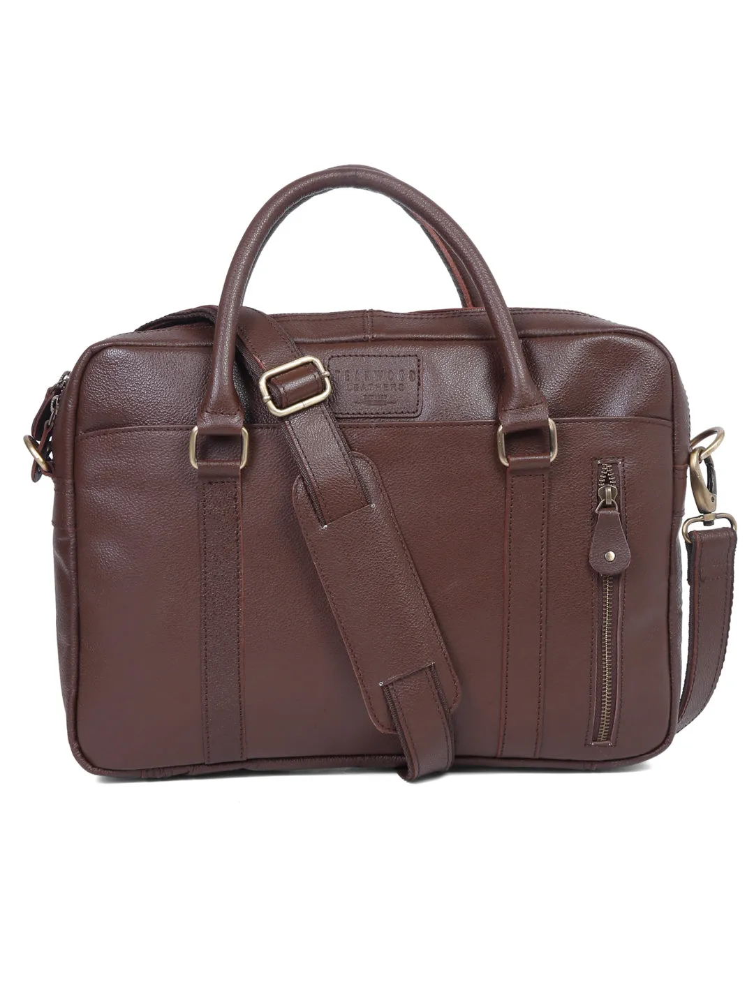 Teakwood Leather Brown Medium Laptop Bag