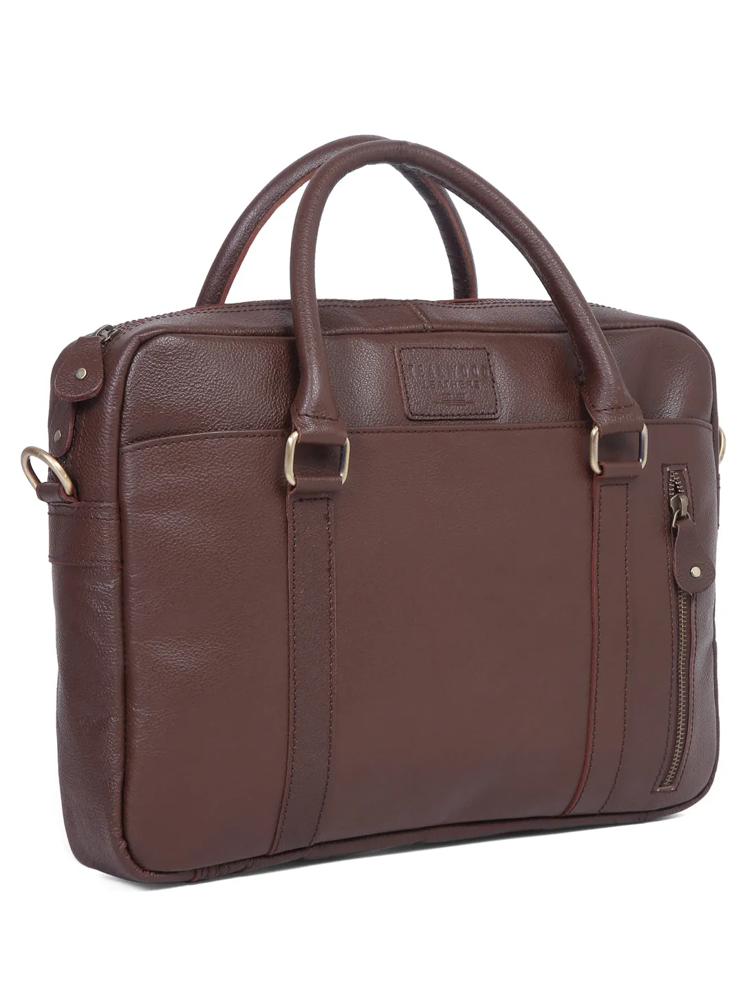 Teakwood Leather Brown Medium Laptop Bag