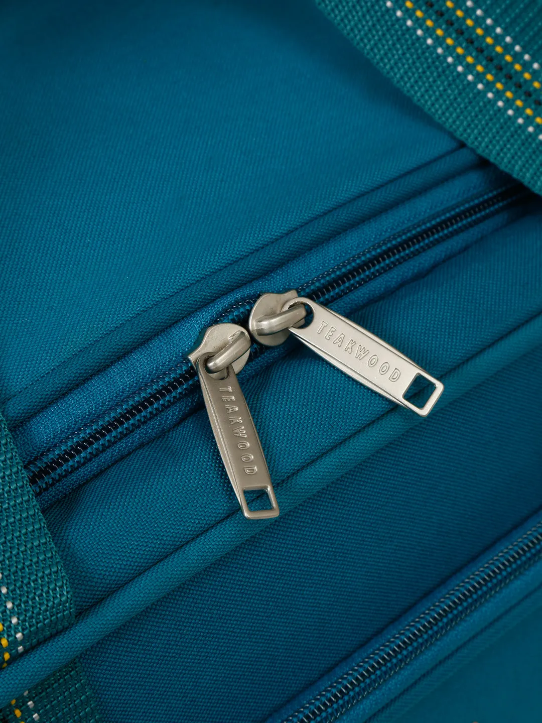 Teakwood Leather Teal Printed Small Duffle Bag