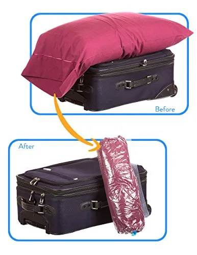 Travis Travel Gear Space Saver Bags. No Vacuum Rolling Compression, Pack Of 2 Medium