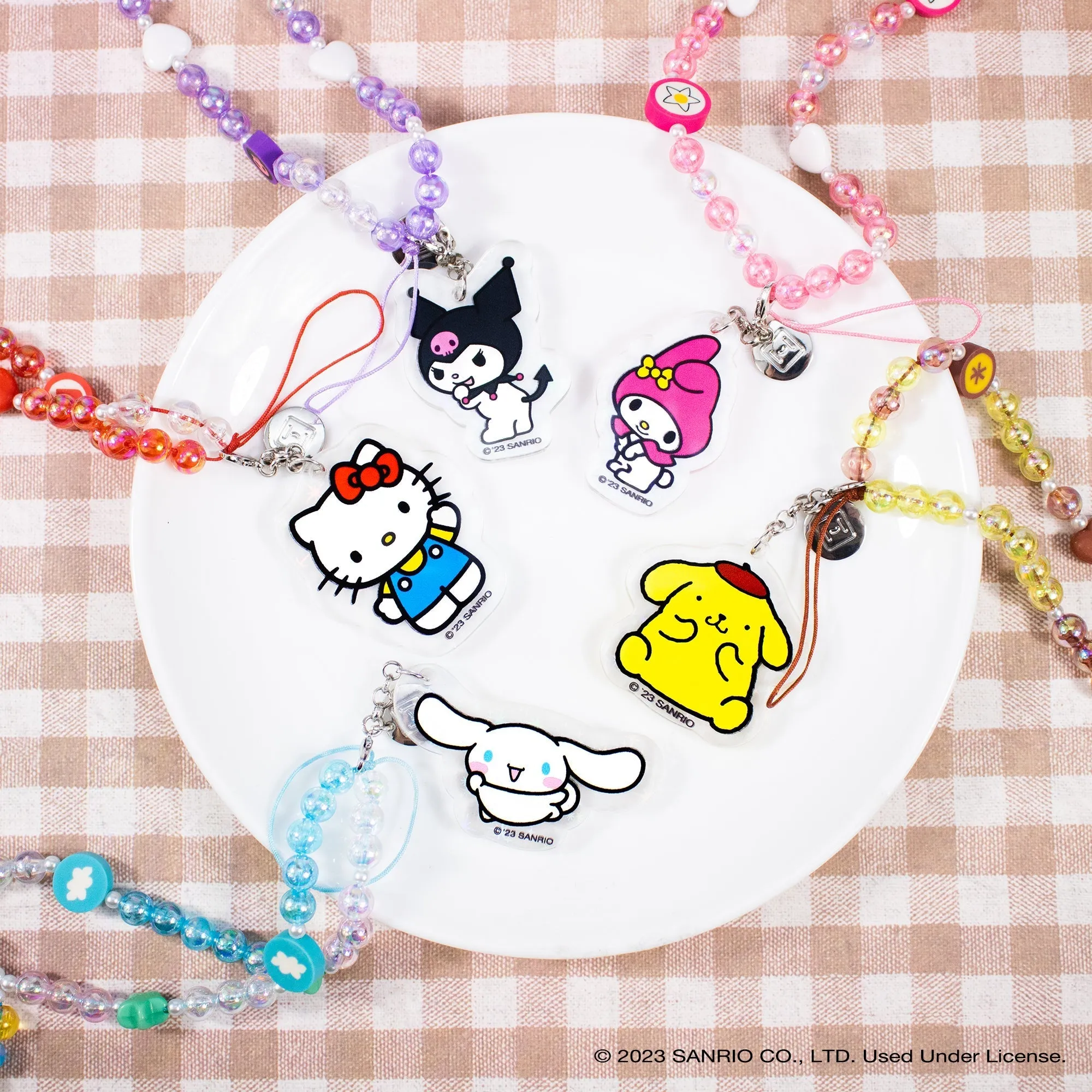 Tuxedosam Beaded Charm Mobile Phone Wrist Strap