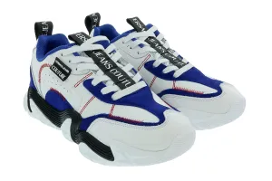 Versace Jeans Couture White Blue Athletic Fashion Signature Sneakers-