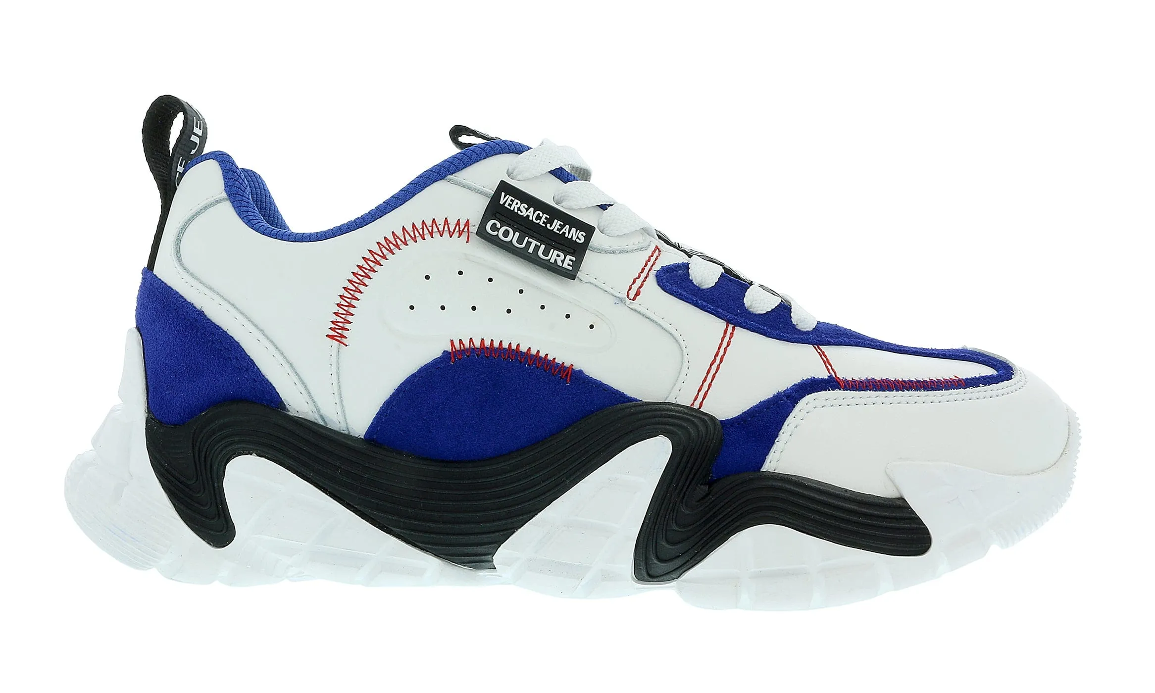 Versace Jeans Couture White Blue Athletic Fashion Signature Sneakers-