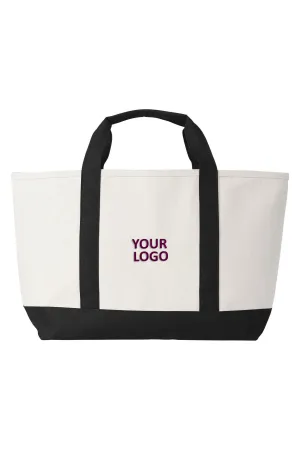 Vineyard Vines Custom Canvas Captain Tote, Natural/Jet Black