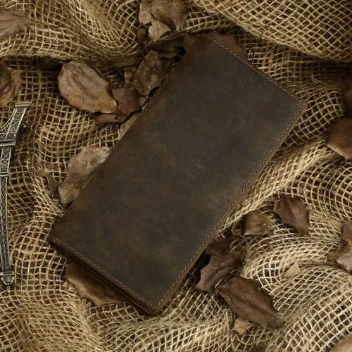 Vintage Men's Purse Genuine Cowhide Leather Wallets