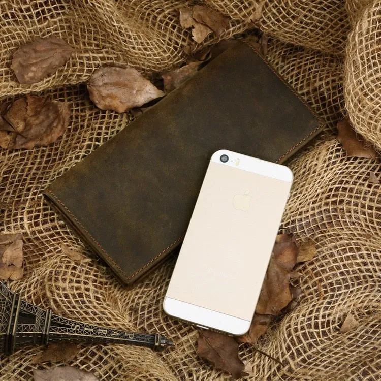 Vintage Men's Purse Genuine Cowhide Leather Wallets