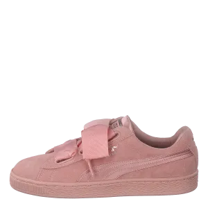 W Suede Heart Ep Pink