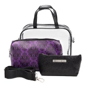 Wicked Misfit Portable Travel Makeup Bags, Pouch, Crossbody Combo