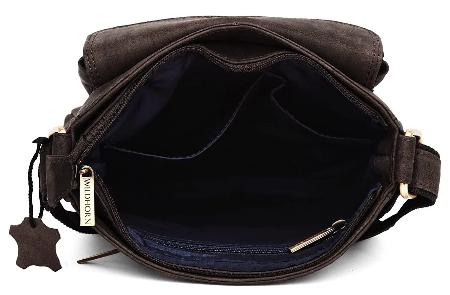 WILDHORN Leather Sling Messenger Bag for Men. DIMENTION : L-8 inch W-3 inch H-9 inch