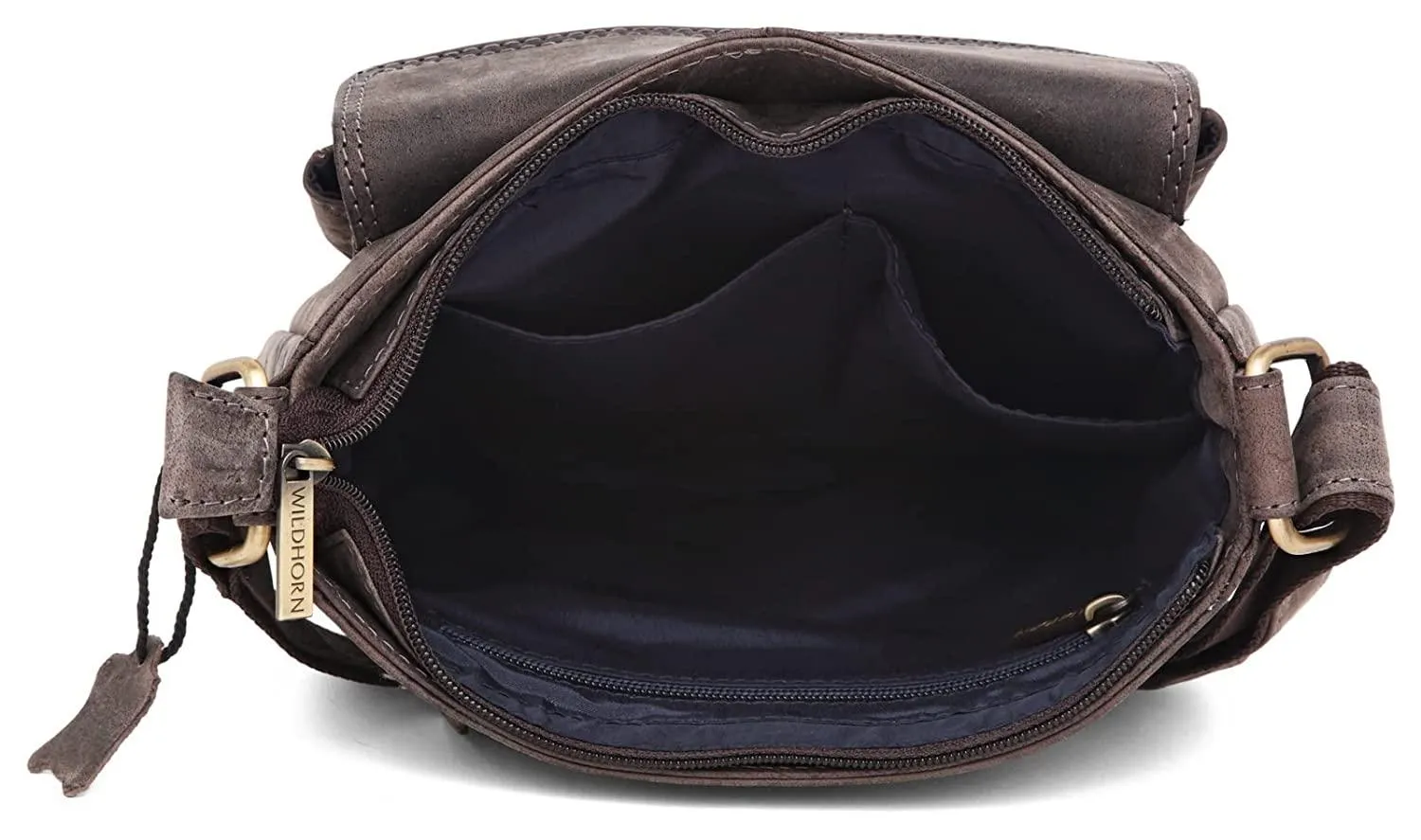 WILDHORN Leather Sling Messenger Bag for Men. DIMENTION : L-8 inch W-3 inch H-9 inch