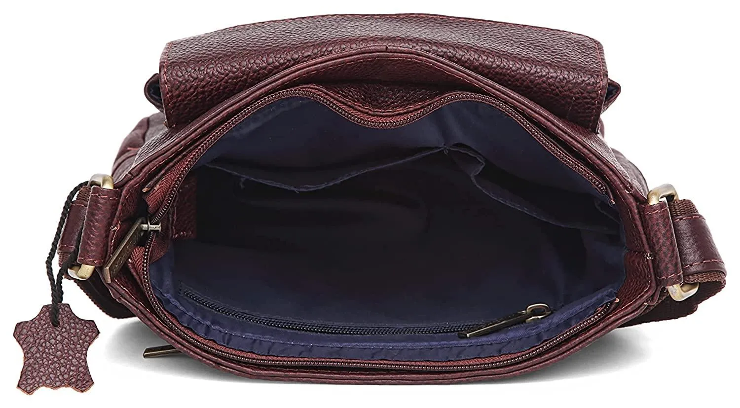 WILDHORN Leather Sling Messenger Bag for Men. DIMENTION : L-8 inch W-3 inch H-9 inch