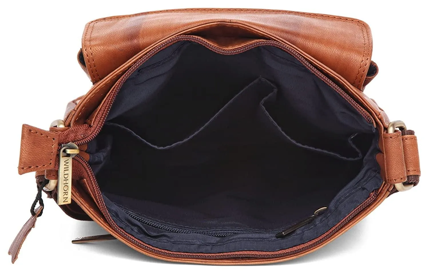 WILDHORN Leather Sling Messenger Bag for Men. DIMENTION : L-8 inch W-3 inch H-9 inch
