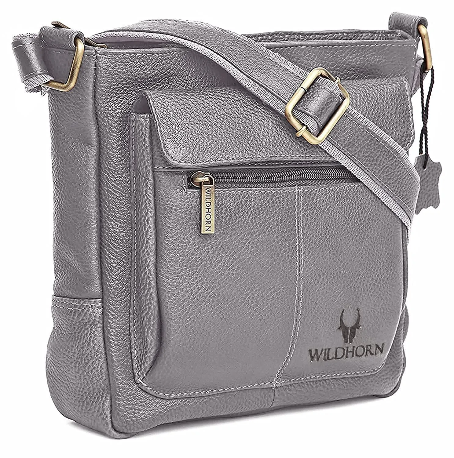 WILDHORN Leather Sling Messenger Bag for Men. DIMENTION : L-8 inch W-3 inch H-9 inch