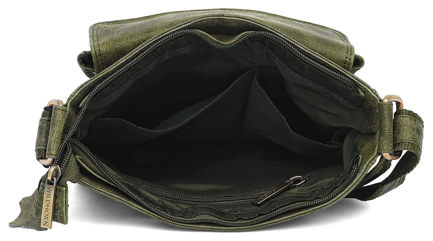 WILDHORN Leather Sling Messenger Bag for Men. DIMENTION : L-8 inch W-3 inch H-9 inch