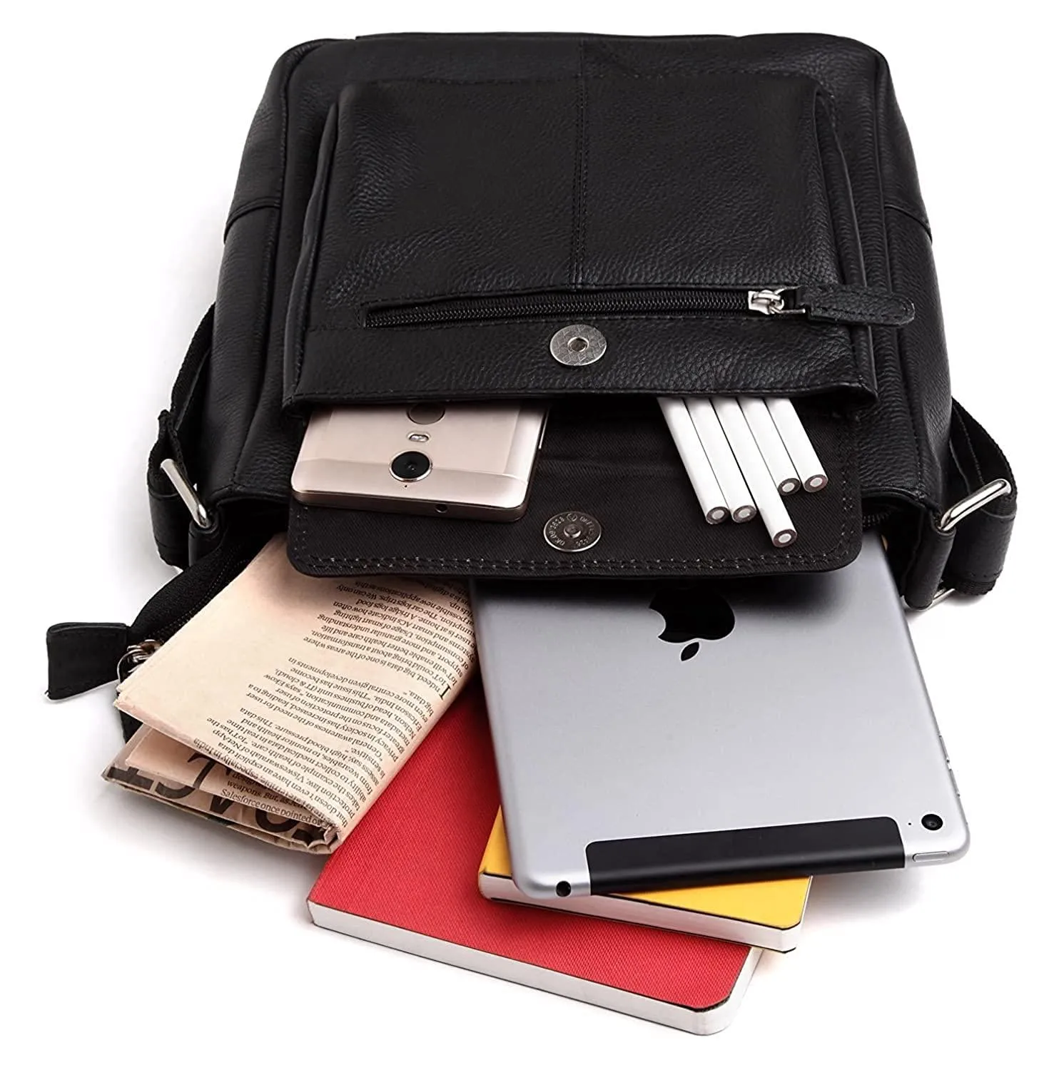 WILDHORN Leather Sling Messenger Bag for Men. DIMENTION : L-8 inch W-3 inch H-9 inch