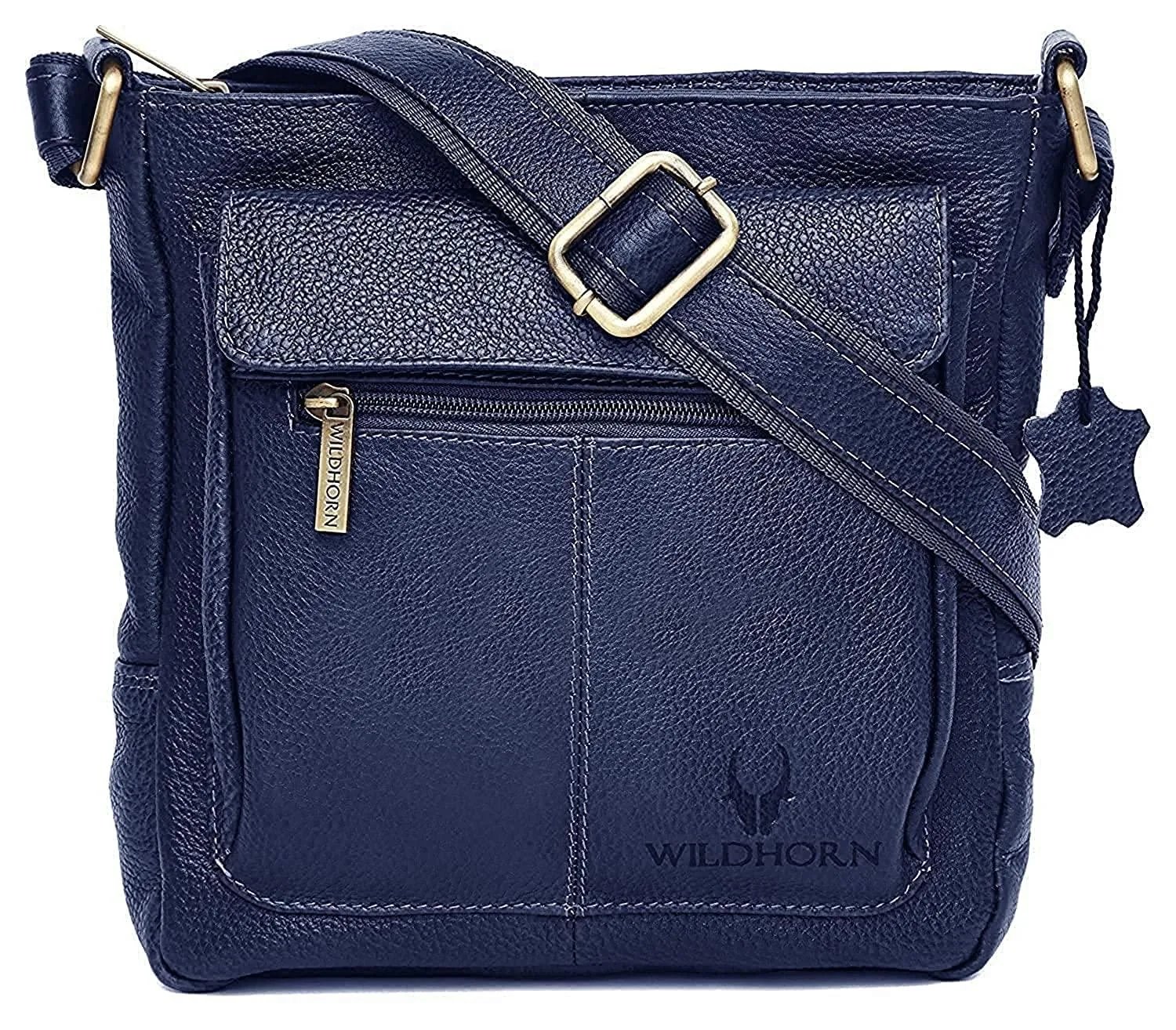 WILDHORN Leather Sling Messenger Bag for Men. DIMENTION : L-8 inch W-3 inch H-9 inch