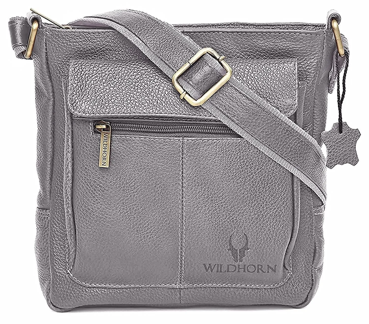 WILDHORN Leather Sling Messenger Bag for Men. DIMENTION : L-8 inch W-3 inch H-9 inch