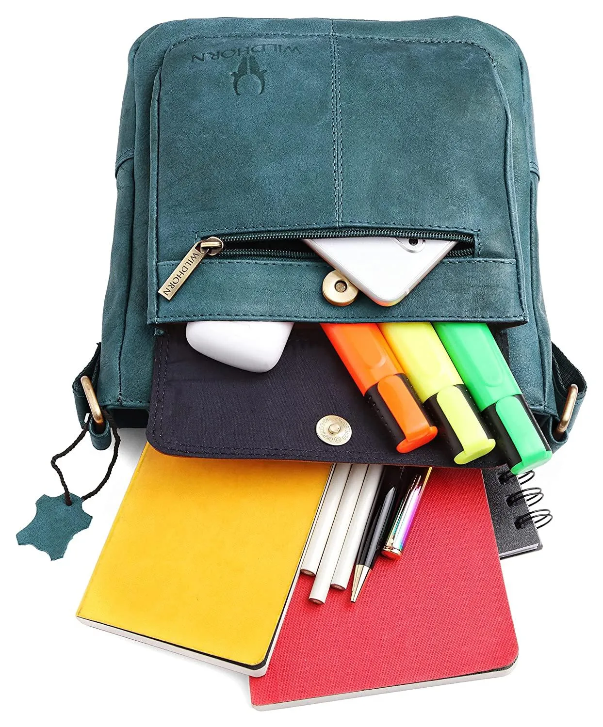 WILDHORN Leather Sling Messenger Bag for Men. DIMENTION : L-8 inch W-3 inch H-9 inch