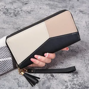 Womens Long Purses Handbags Coin Purse Cards Holder PU Leather Billfold Wallet